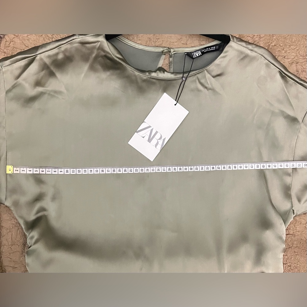 Zara Long Satin Effect Blouse. - Picture 12 of 12